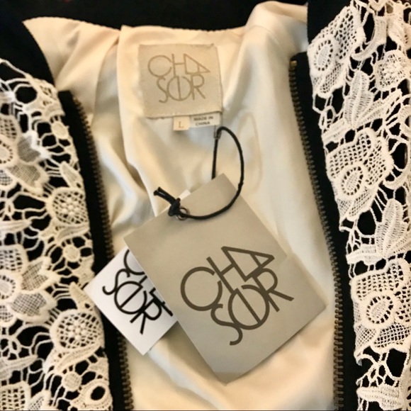 NWT Chaser lace overly bomber/baseball jacket - Picture 6 of 7